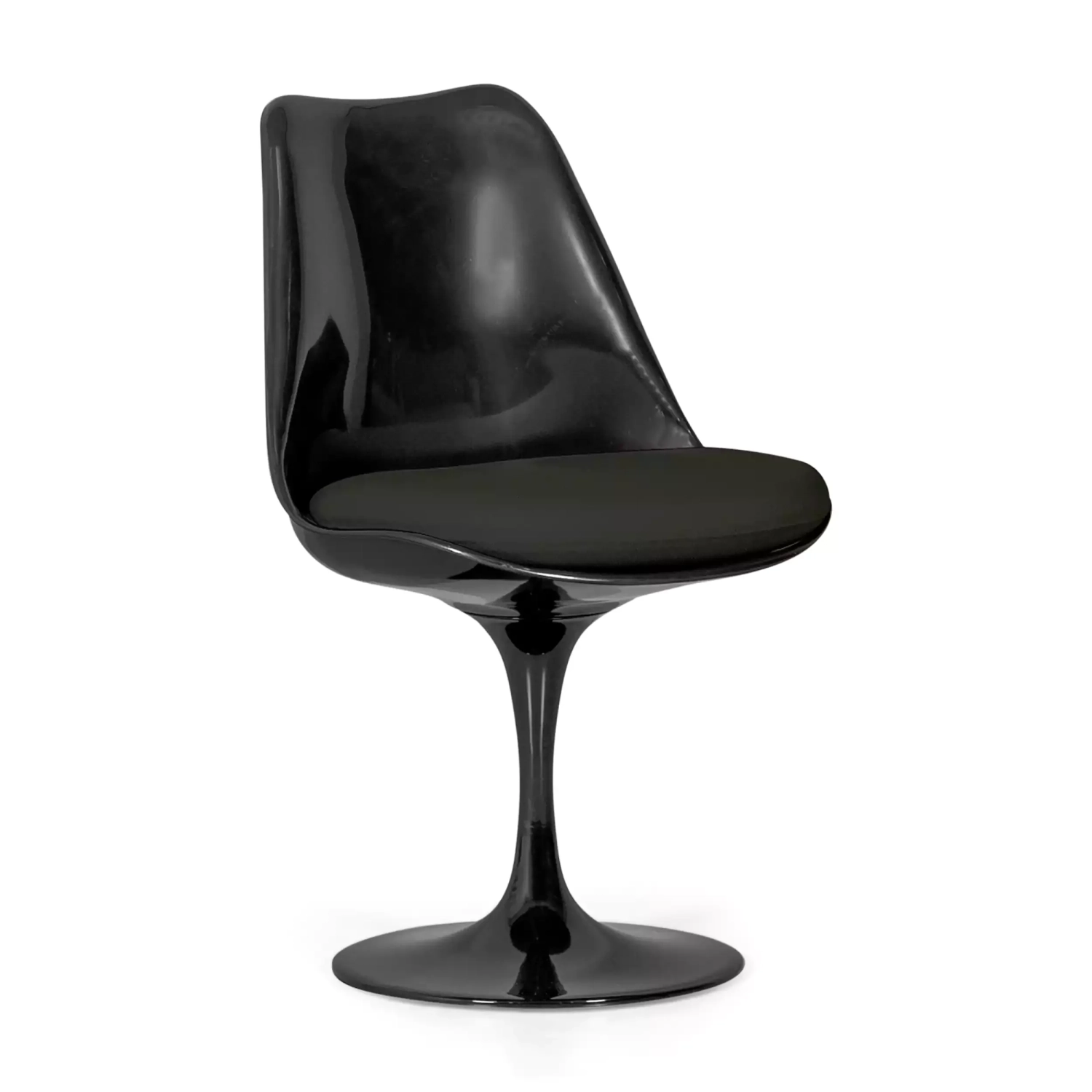 Chaise Lotus All Black avec coussin en coton FURNMOD - 8