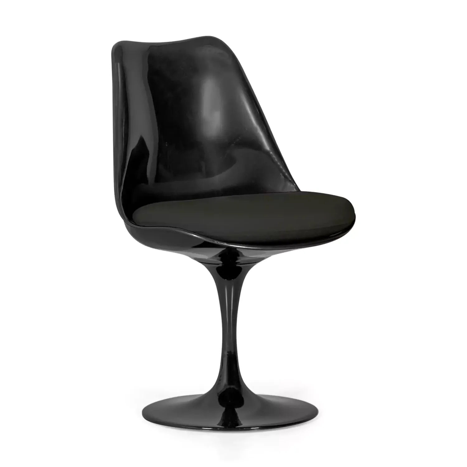 Lotus Chair All Black with cotton cushion FURNMOD - 8