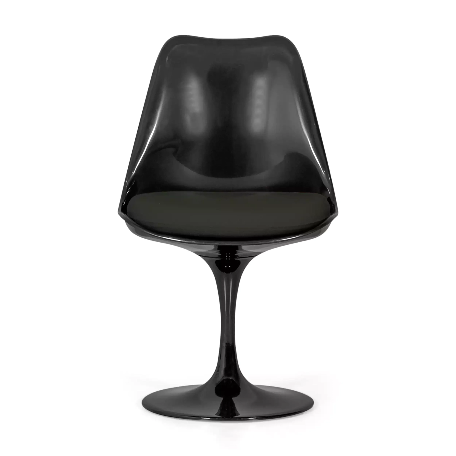 Chaise Lotus All Black avec coussin en coton FURNMOD - 10