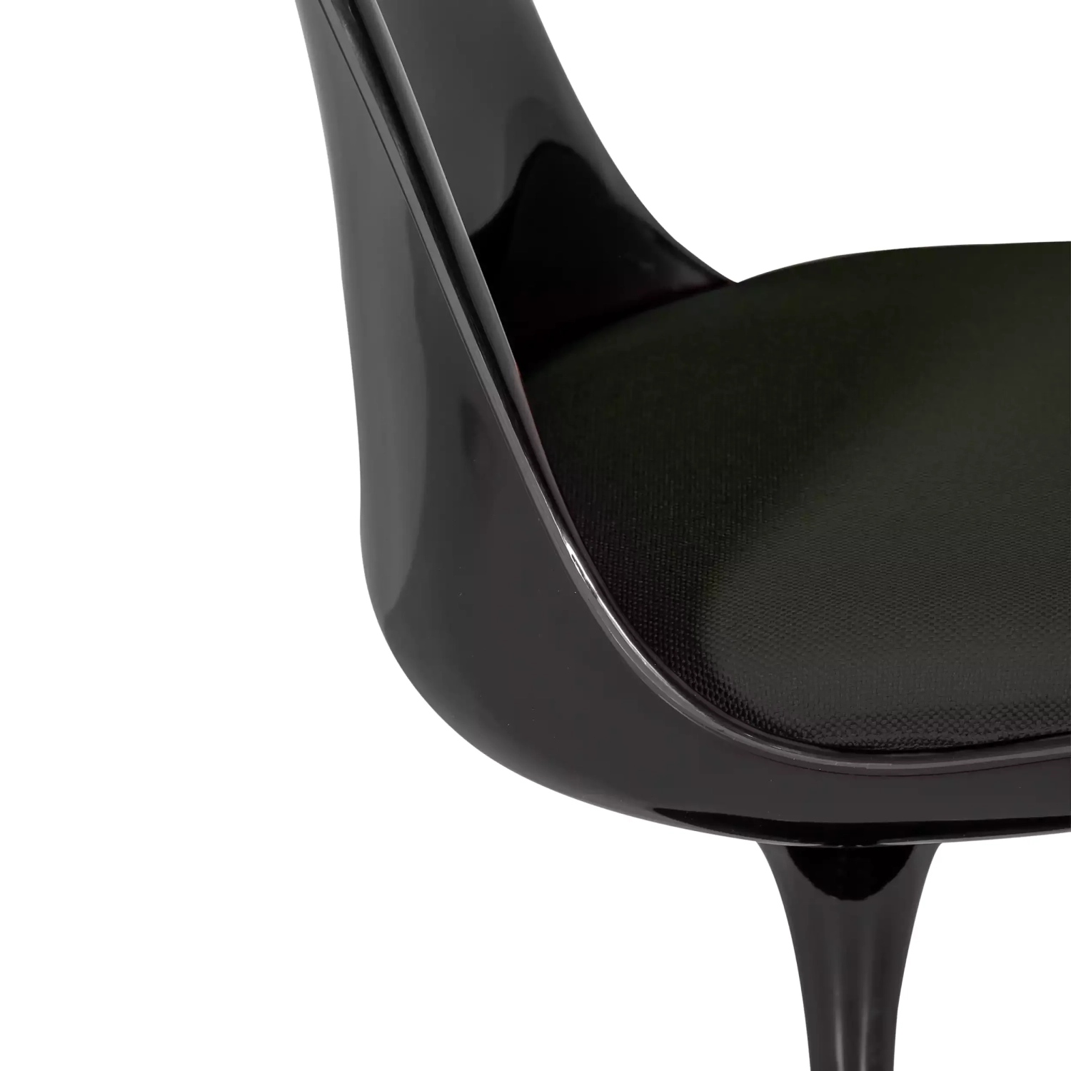 Chaise Lotus All Black avec coussin en coton FURNMOD - 12