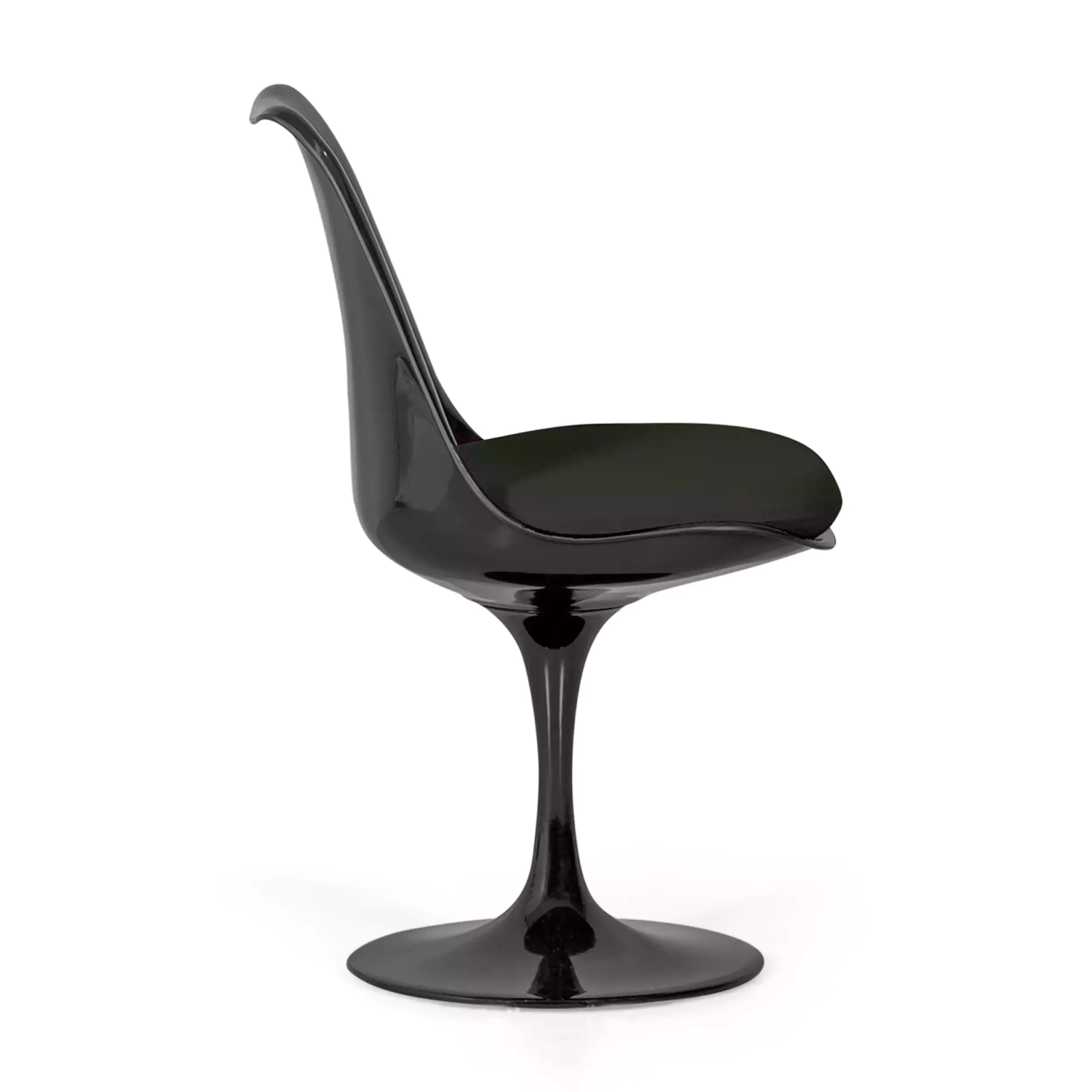 Chaise Lotus All Black avec coussin en coton FURNMOD - 11