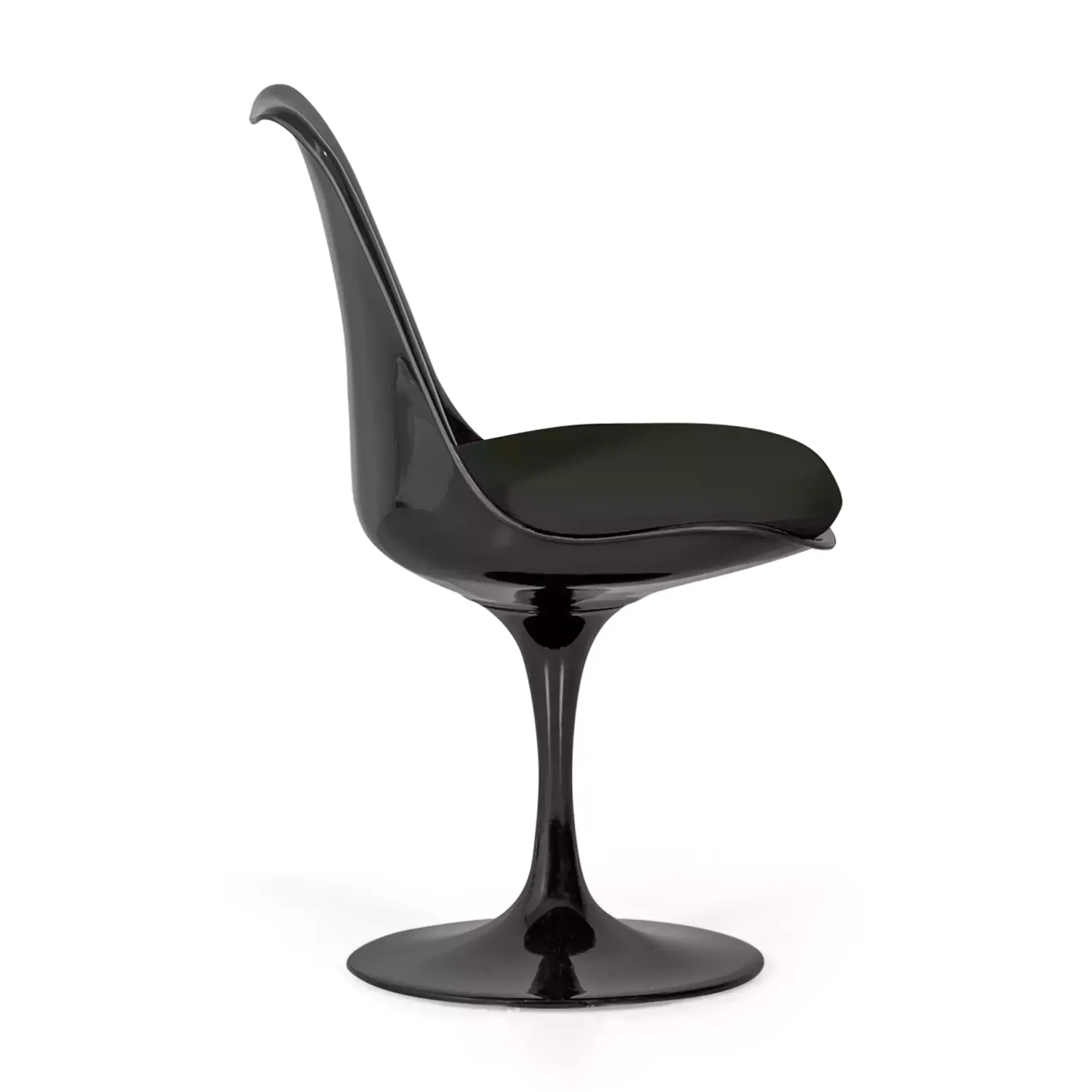 Lotus Chair All Black with cotton cushion FURNMOD - 11