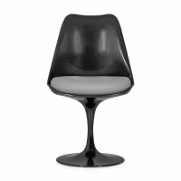 Lotus Chair All Black with cotton cushion FURNMOD - 18
