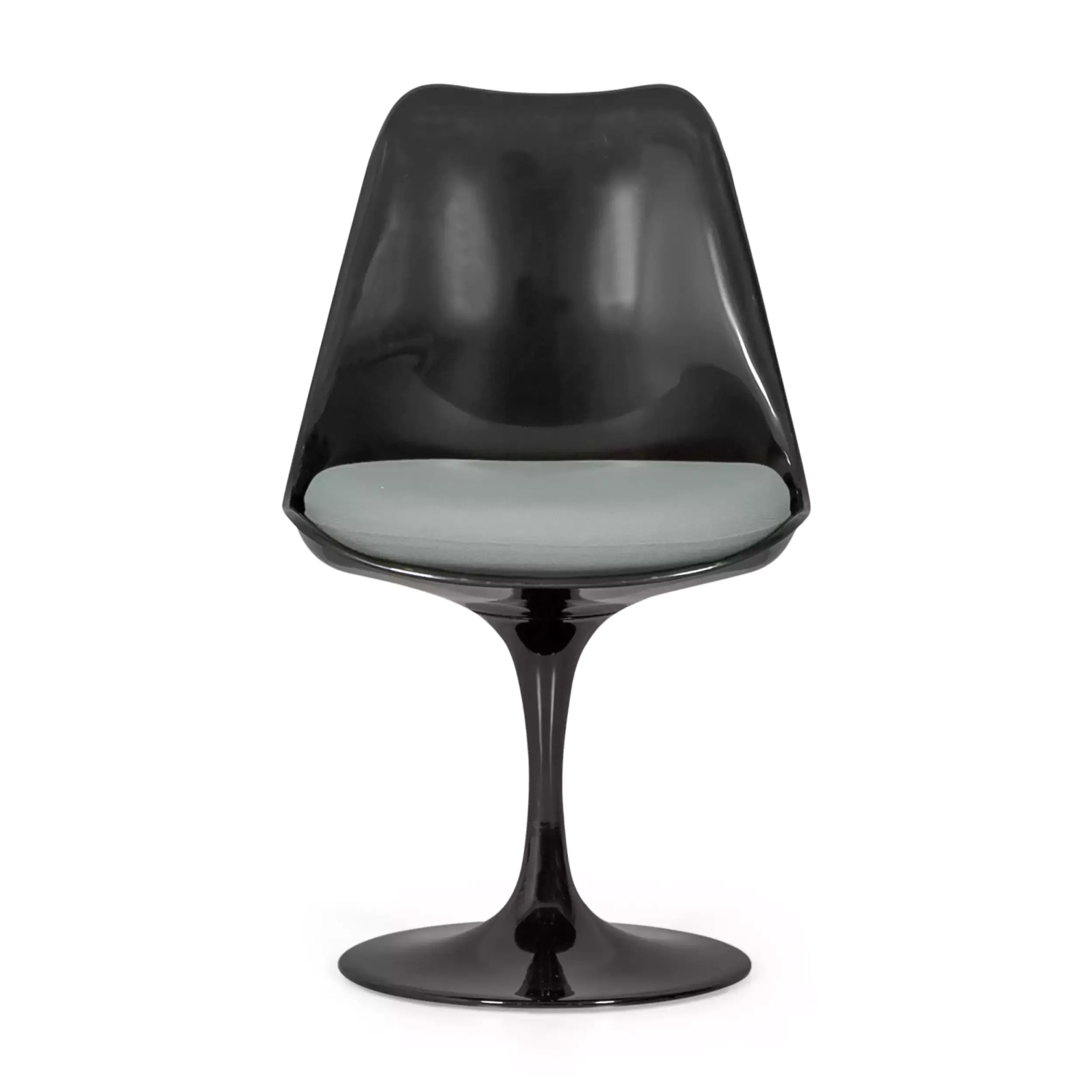 Chaise Lotus All Black avec coussin en coton FURNMOD - 18