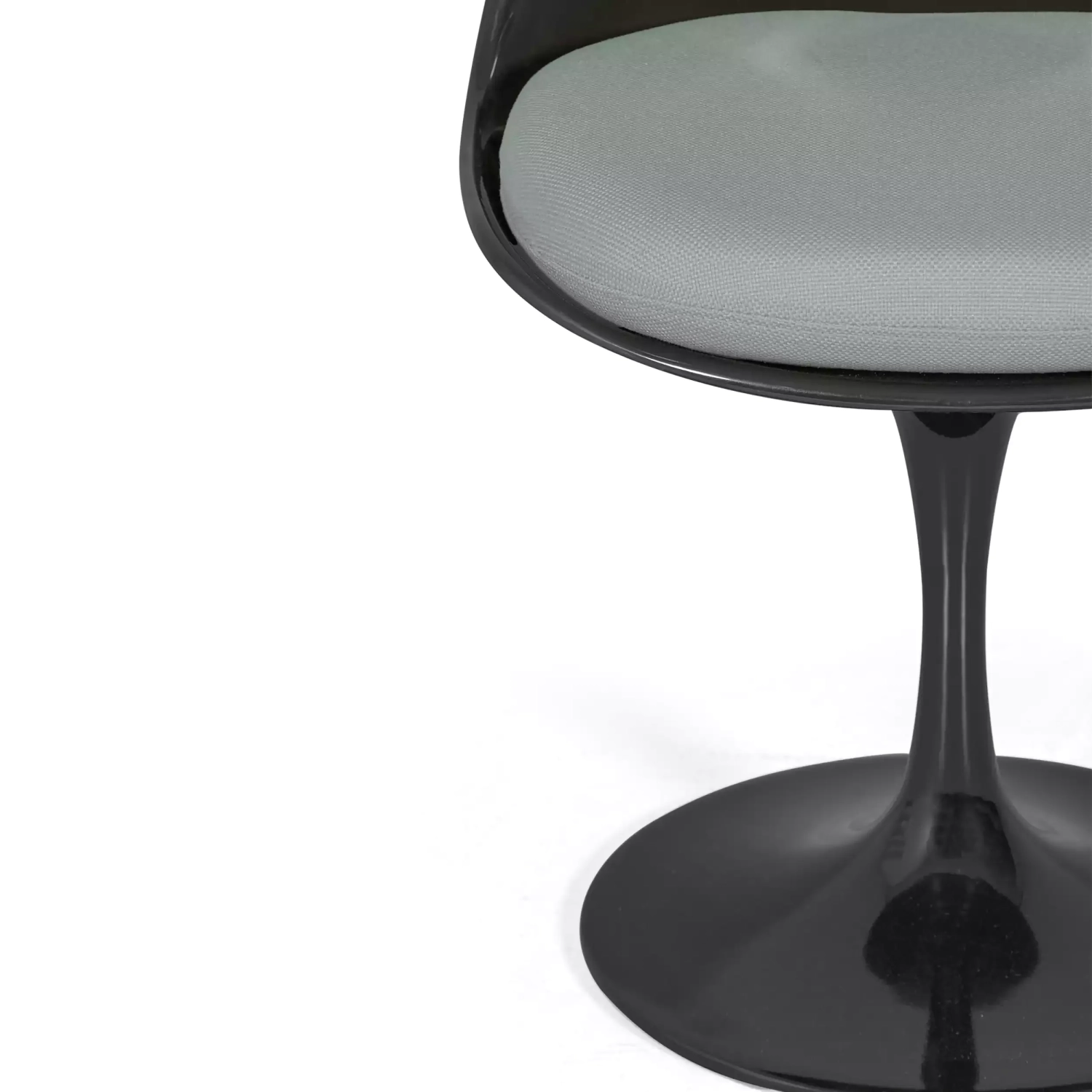 Chaise Lotus All Black avec coussin en coton FURNMOD - 19