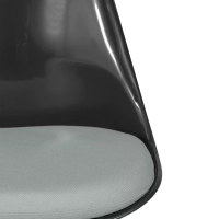 Chaise Lotus All Black avec coussin en coton FURNMOD - 21