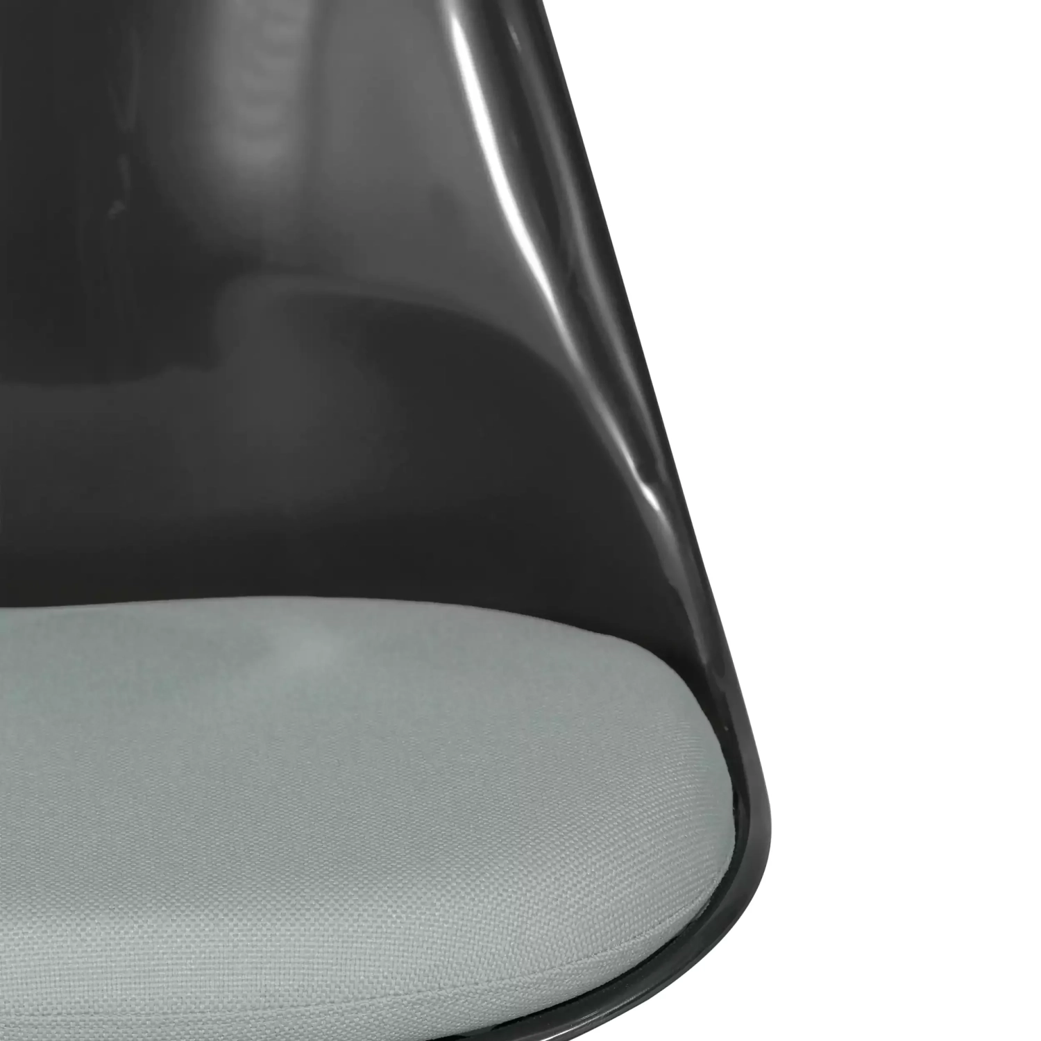 Chaise Lotus All Black avec coussin en coton FURNMOD - 21
