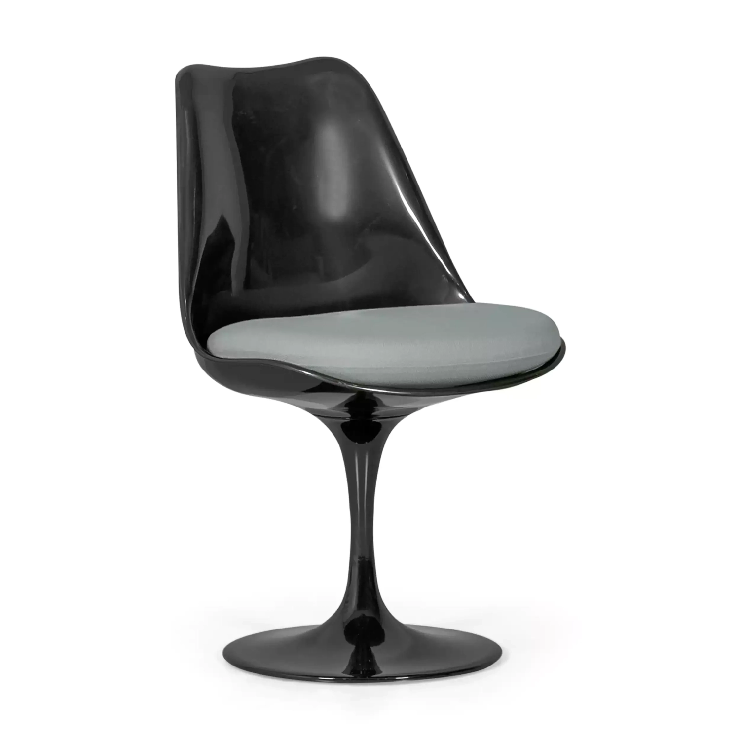 Chaise Lotus All Black avec coussin en coton FURNMOD - 16