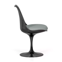 Chaise Lotus All Black avec coussin en coton FURNMOD - 20