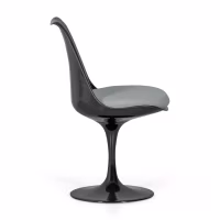 Lotus Chair All Black with cotton cushion FURNMOD - 20
