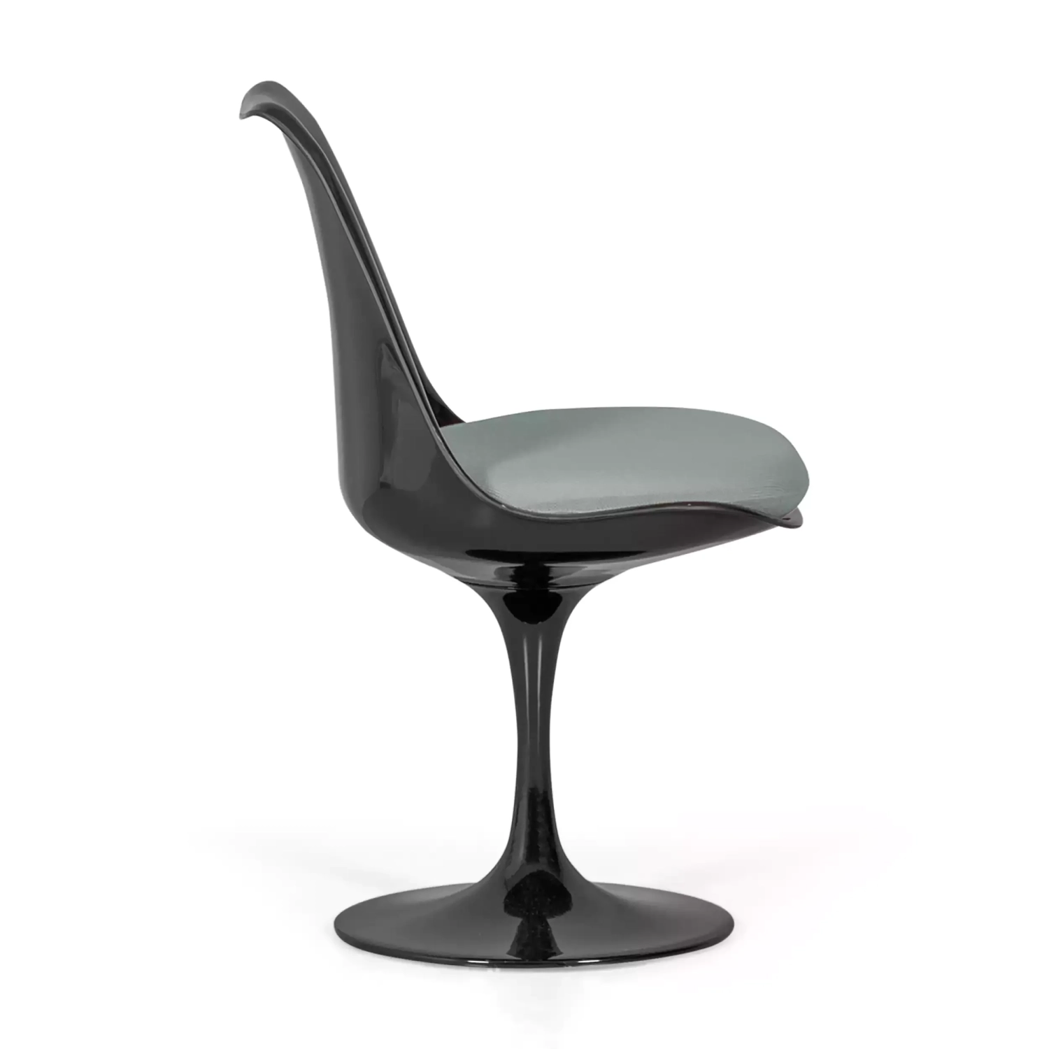 Chaise Lotus All Black avec coussin en coton FURNMOD - 20