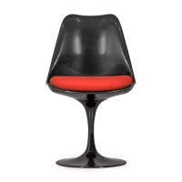 Chaise Lotus All Black avec coussin en coton FURNMOD - 3