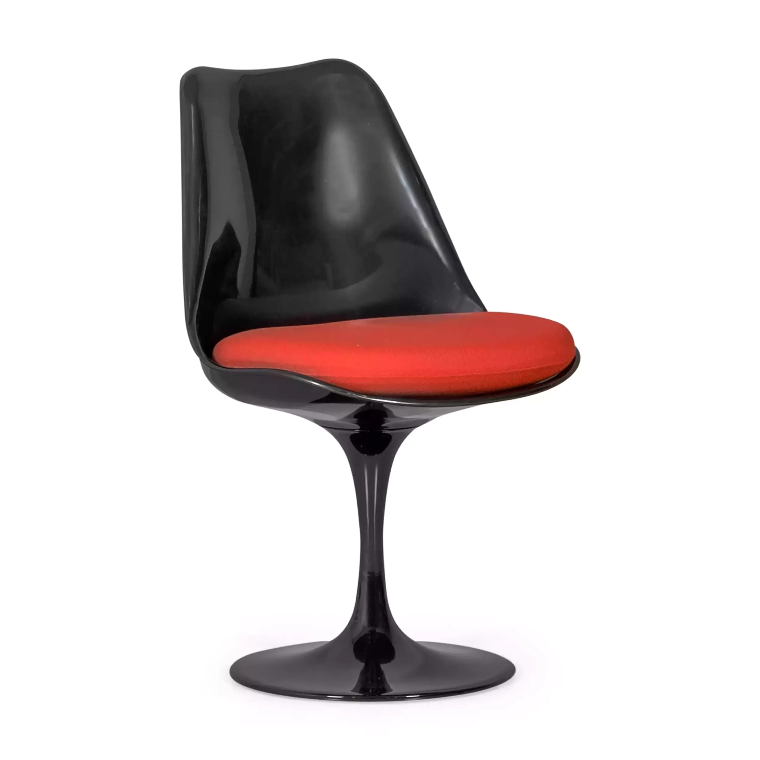 Chaise Lotus All Black avec coussin en coton FURNMOD - 1