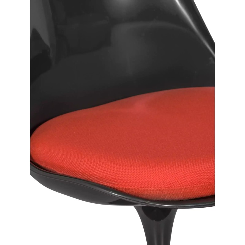 Chaise Lotus All Black avec coussin en coton FURNMOD - 2