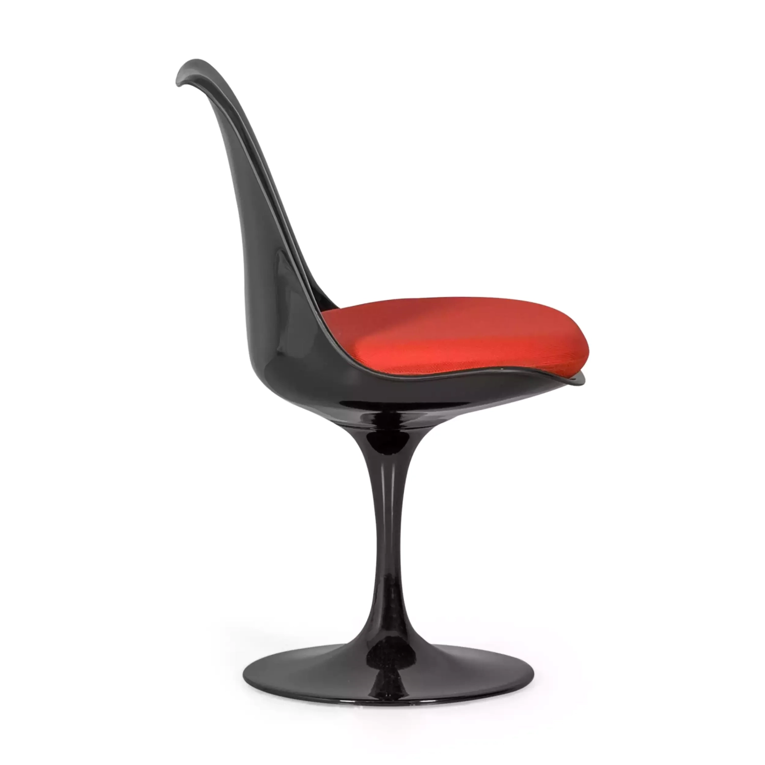 Chaise Lotus All Black avec coussin en coton FURNMOD - 6