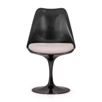 Chaise Lotus All Black avec coussin en coton FURNMOD - 26