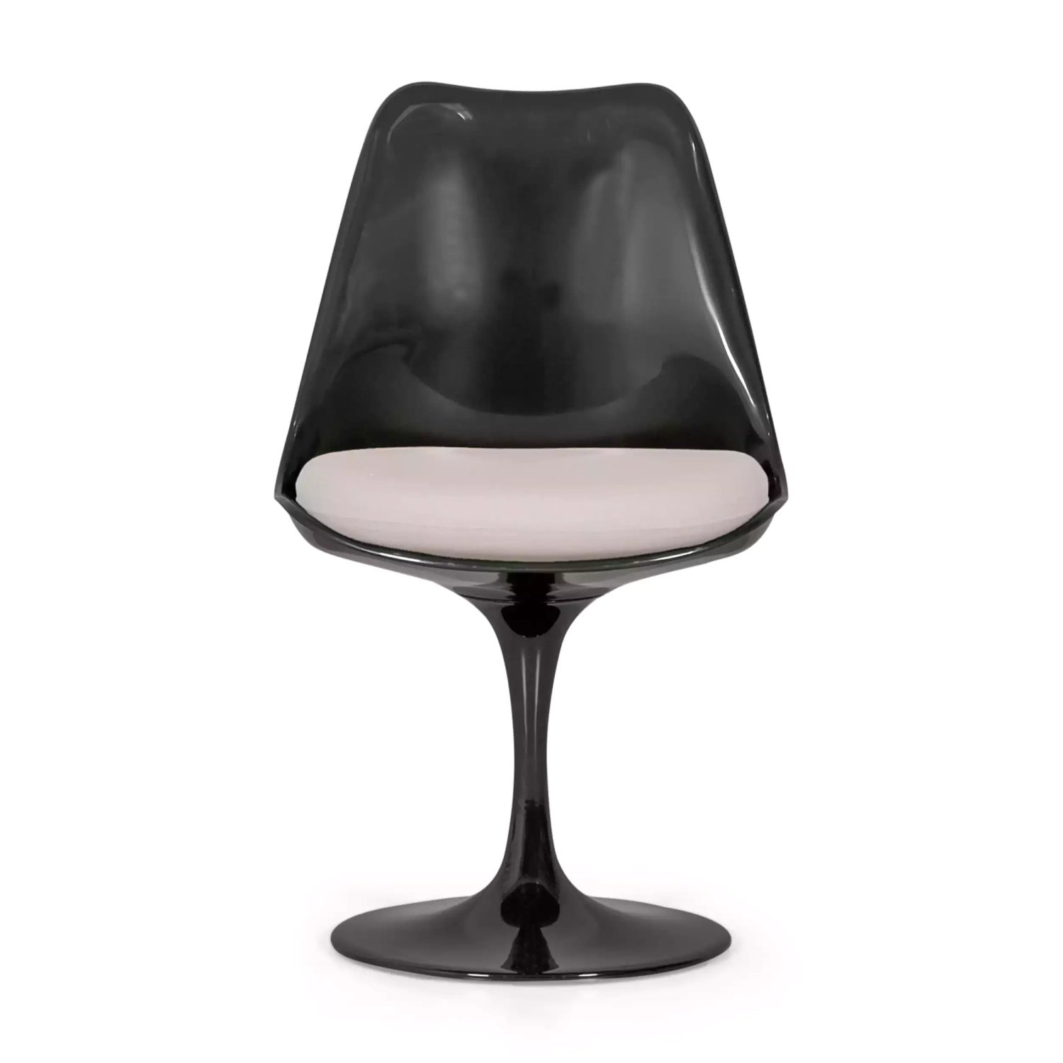 Chaise Lotus All Black avec coussin en coton FURNMOD - 26