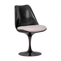 Chaise Lotus All Black avec coussin en coton FURNMOD - 24