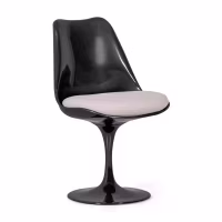 Lotus Chair All Black with cotton cushion FURNMOD - 24