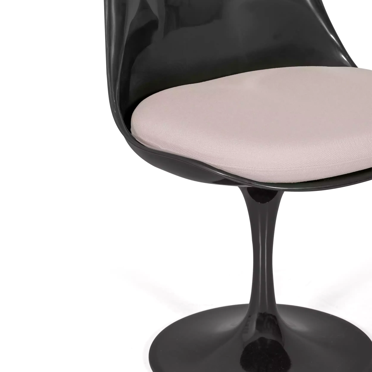 Chaise Lotus All Black avec coussin en coton FURNMOD - 31