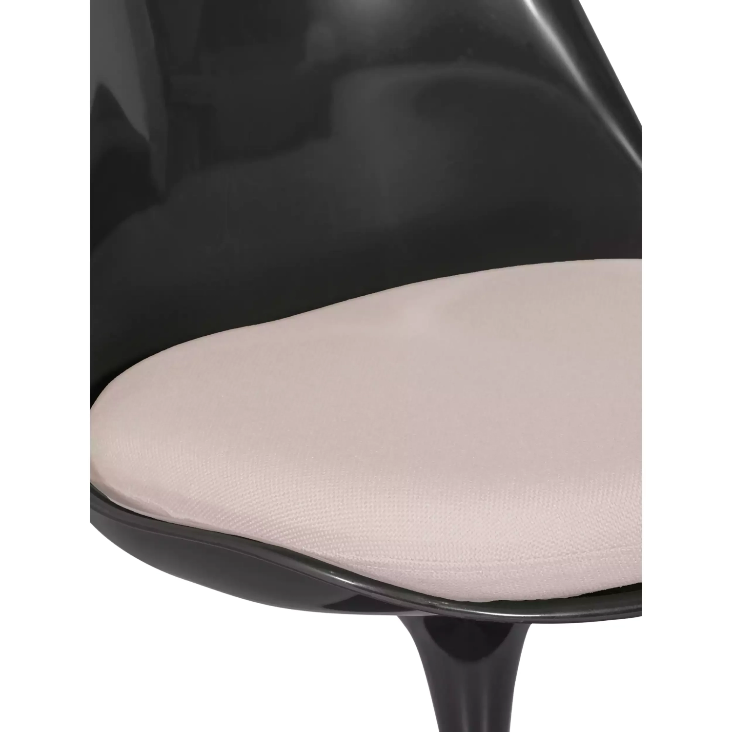 Chaise Lotus All Black avec coussin en coton FURNMOD - 25