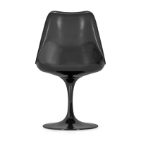 Chaise Lotus All Black avec coussin en coton FURNMOD - 30