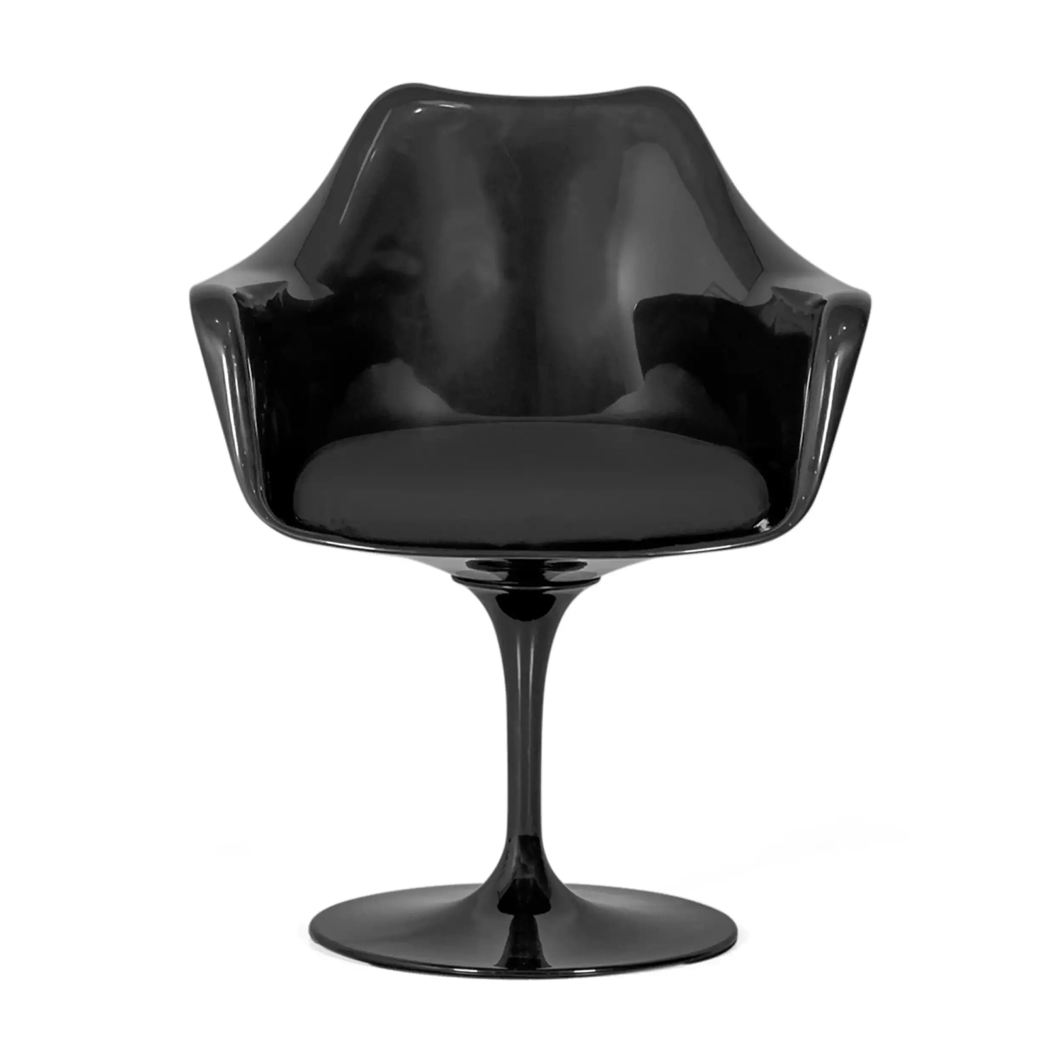 Cadeira Lotus Arms All Black com almofada de algodão FURNMOD - 3
