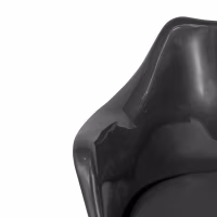 Chaise Lotus Arms All Black avec coussin en coton FURNMOD - 2