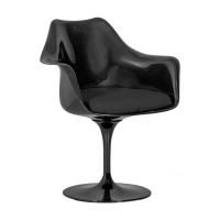 Cadeira Lotus Arms All Black com almofada de algodão FURNMOD - 1