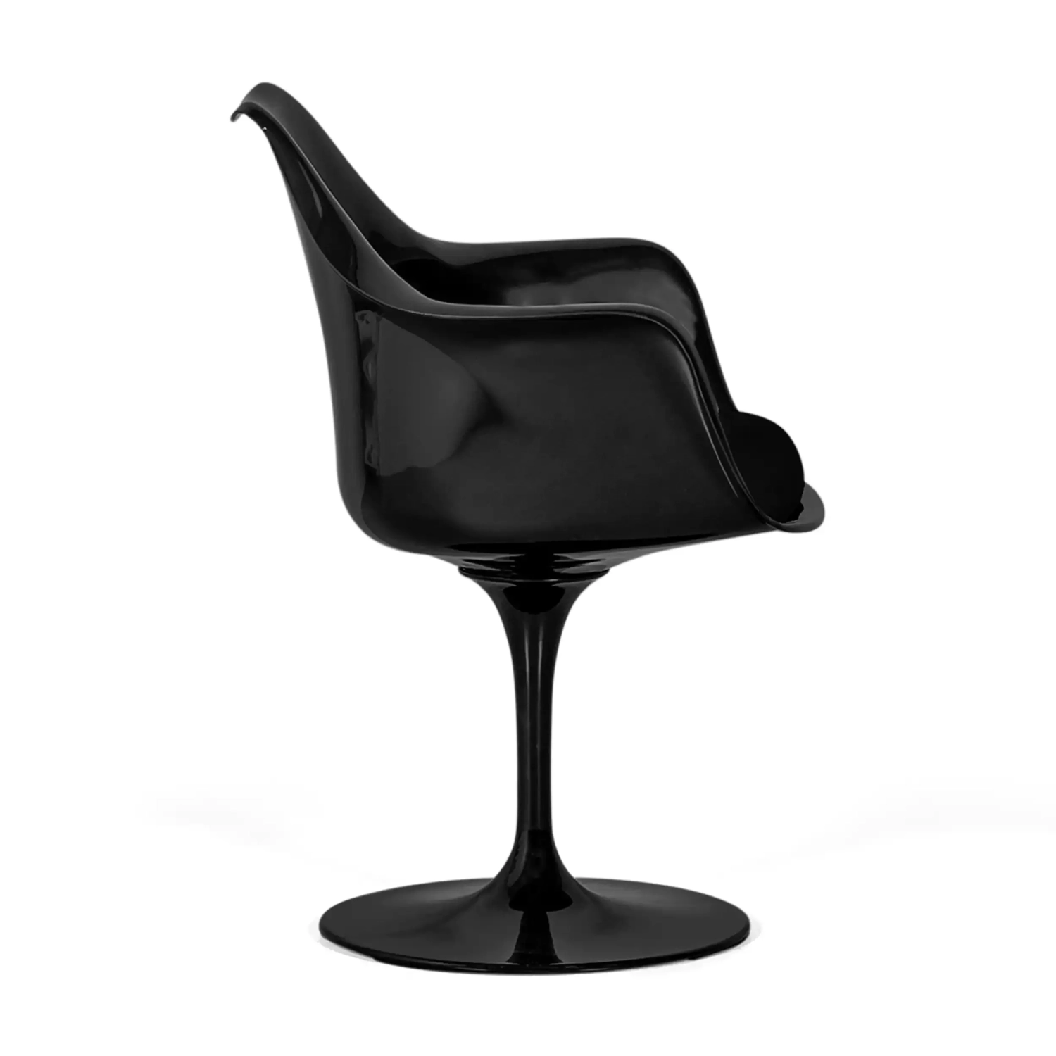 Stuhl Lotus Arms All Black mit Baumwollkissen FURNMOD - 6
