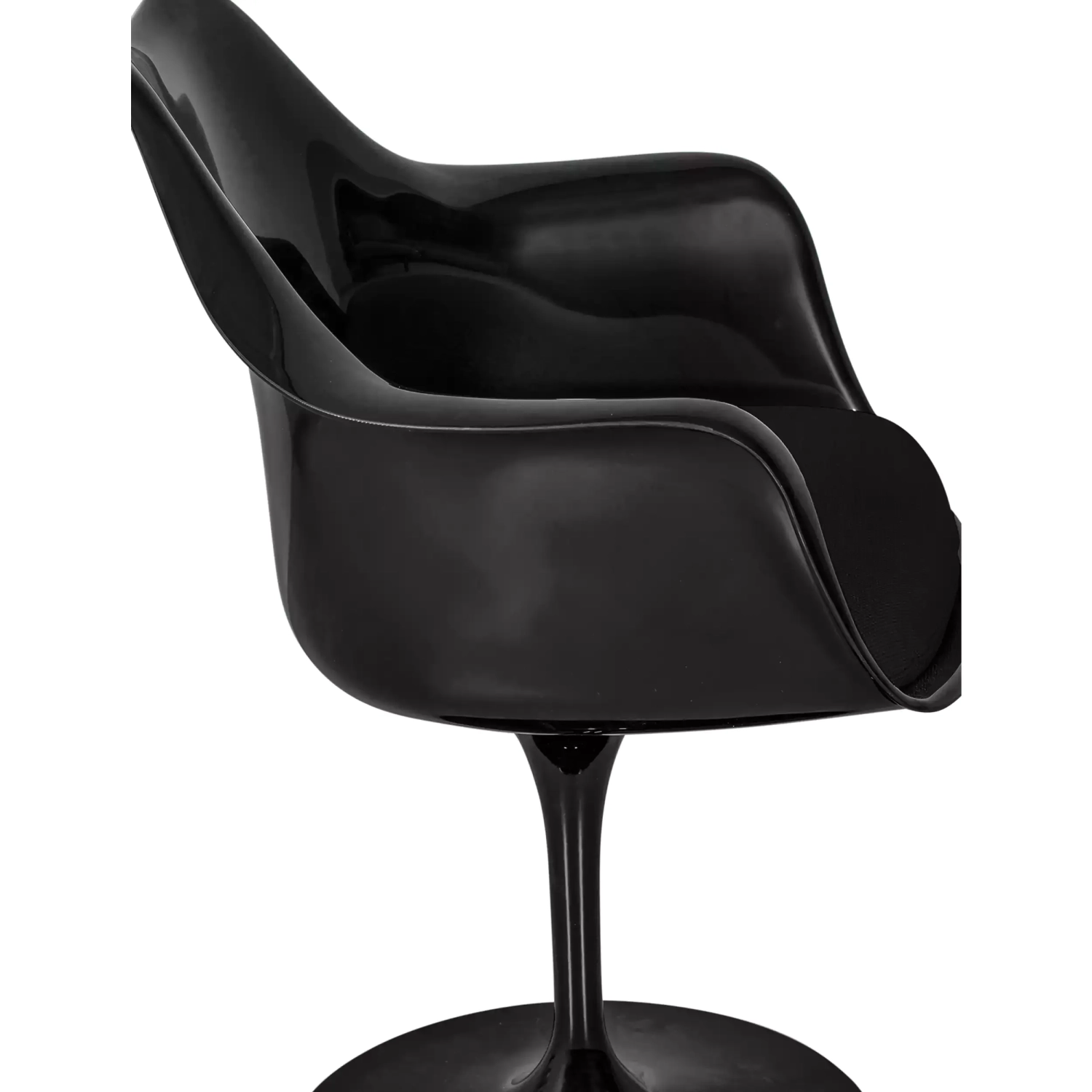Cadeira Lotus Arms All Black com almofada de algodão FURNMOD - 7