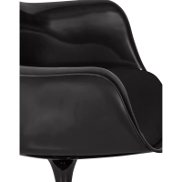 Silla Lotus Arms All Black con cojín de algodón FURNMOD - 8
