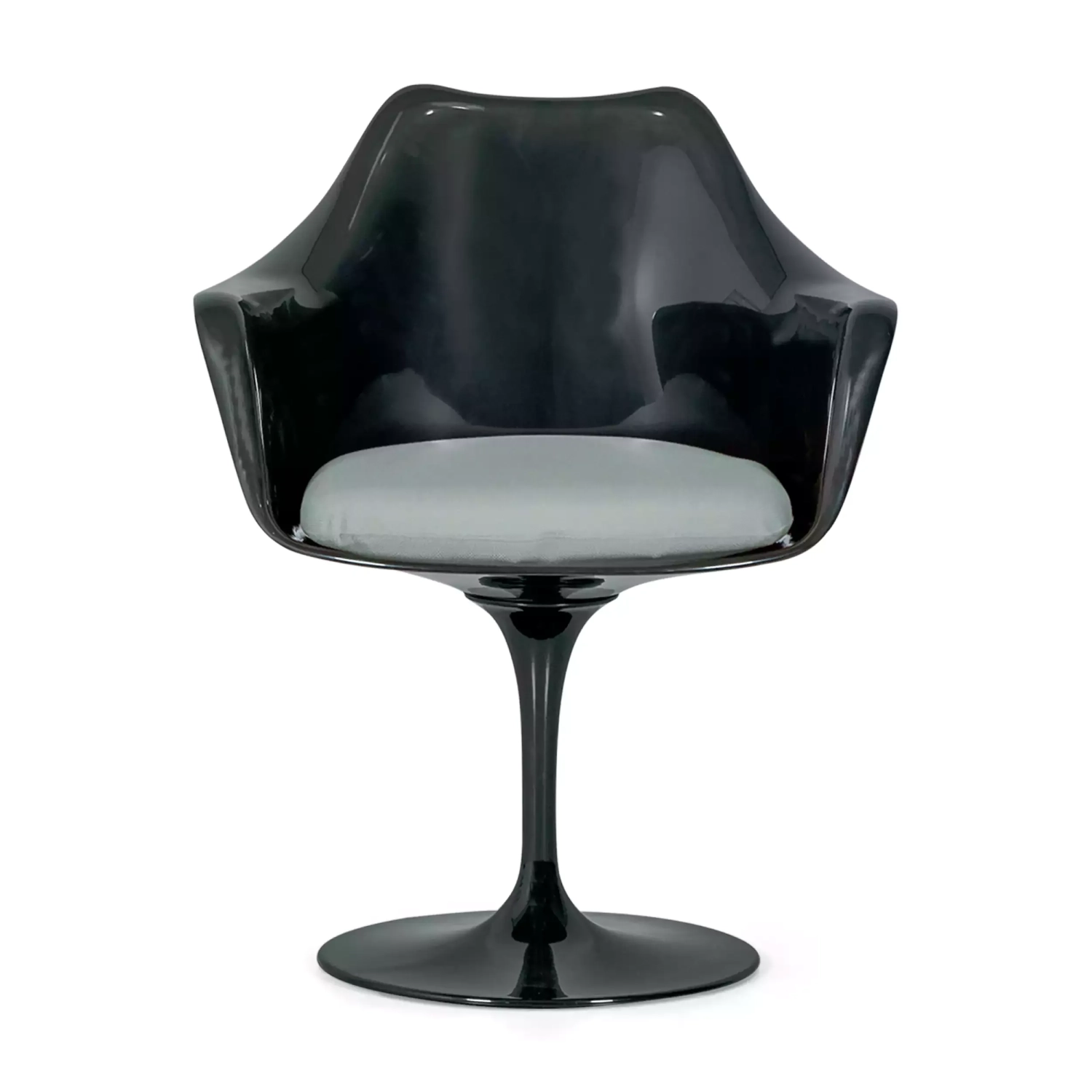 Sedia Lotus Arms All Black con cuscino in cotone FURNMOD - 13