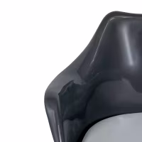 Chaise Lotus Arms All Black avec coussin en coton FURNMOD - 12