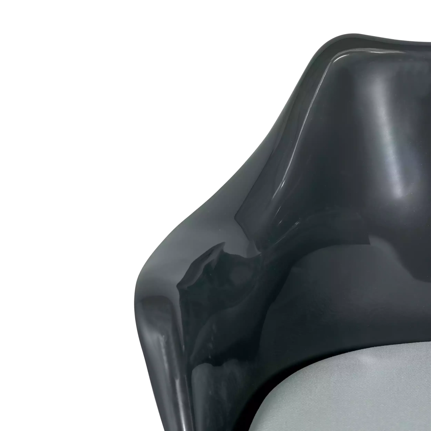 Sedia Lotus Arms All Black con cuscino in cotone FURNMOD - 12