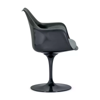 Cadeira Lotus Arms All Black com almofada de algodão FURNMOD - 15