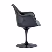 Chaise Lotus Arms All Black avec coussin en coton FURNMOD - 15