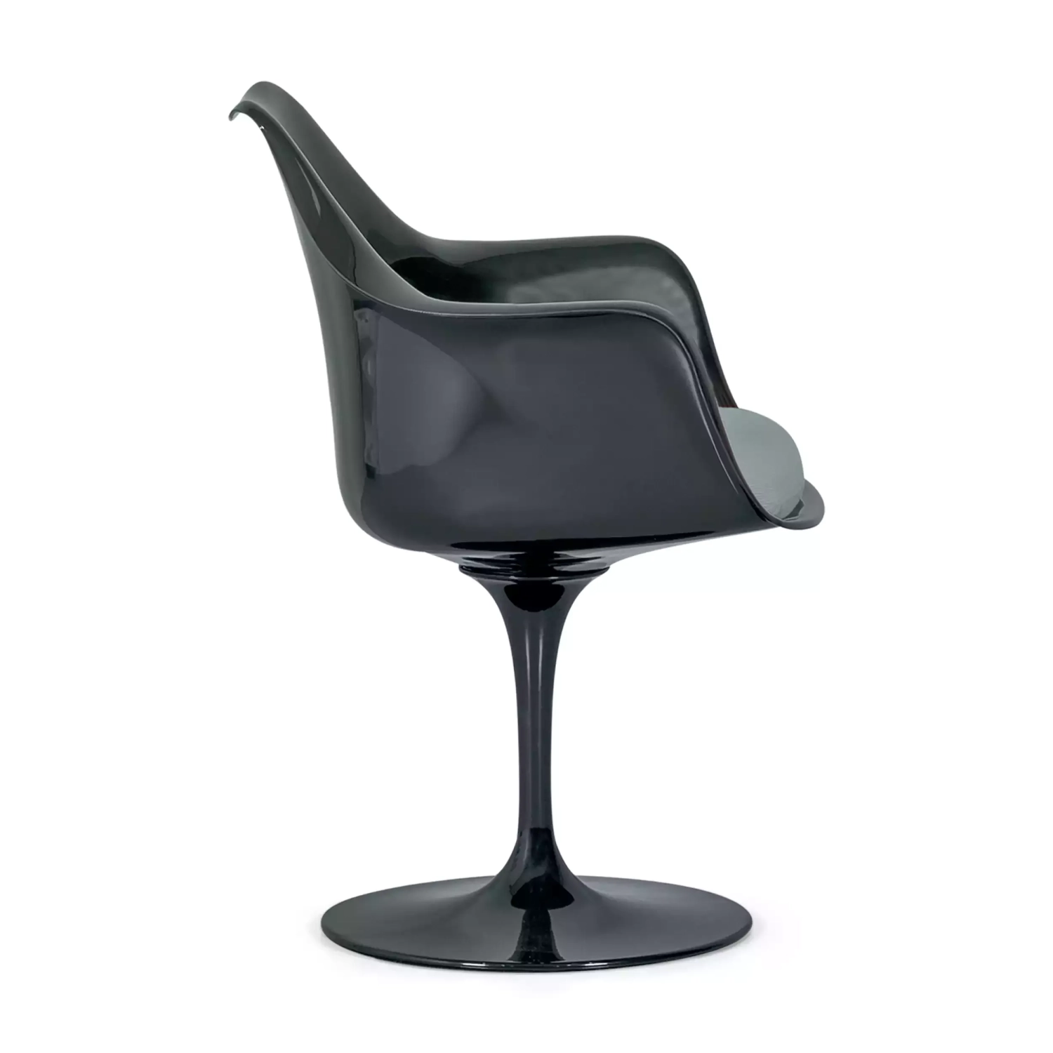 Sedia Lotus Arms All Black con cuscino in cotone FURNMOD - 15