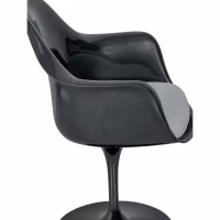 Chaise Lotus Arms All Black avec coussin en coton FURNMOD - 16