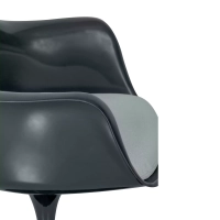 Silla Lotus Arms All Black con cojín de algodón FURNMOD - 18