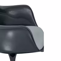 Chaise Lotus Arms All Black avec coussin en coton FURNMOD - 18