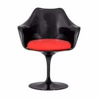 Chaise Lotus Arms All Black avec coussin en coton FURNMOD - 22