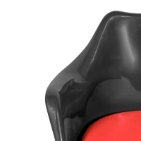 Lotus Arms Chair All Black with cotton cushion FURNMOD - 21