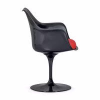 Chaise Lotus Arms All Black avec coussin en coton FURNMOD - 26