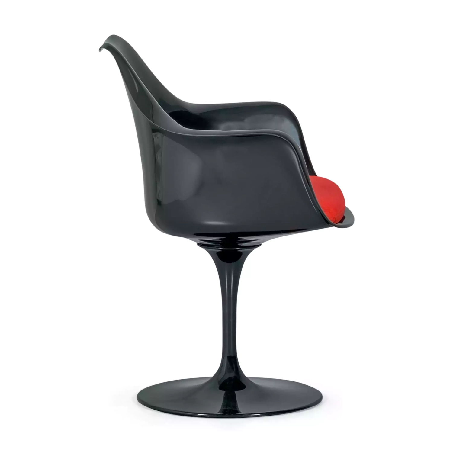 Krzesło Lotus Arms All Black z bawełnianą poduszką FURNMOD - 26