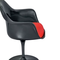 Stuhl Lotus Arms All Black mit Baumwollkissen FURNMOD - 28