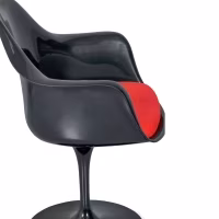 Chaise Lotus Arms All Black avec coussin en coton FURNMOD - 28