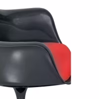Chaise Lotus Arms All Black avec coussin en coton FURNMOD - 29
