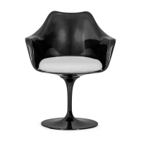 Lotus Arms Chair All Black with cotton cushion FURNMOD - 33