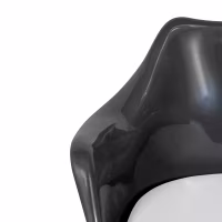 Chaise Lotus Arms All Black avec coussin en coton FURNMOD - 32